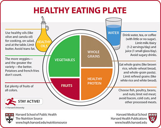 Harvard School of Public Health the 'Healthy Eating Plate'