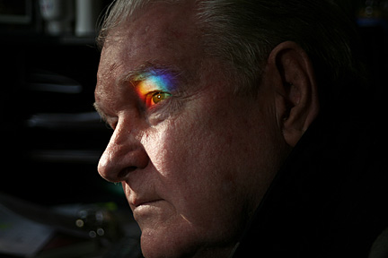 Doric Wilson with a Rainbowed Eye